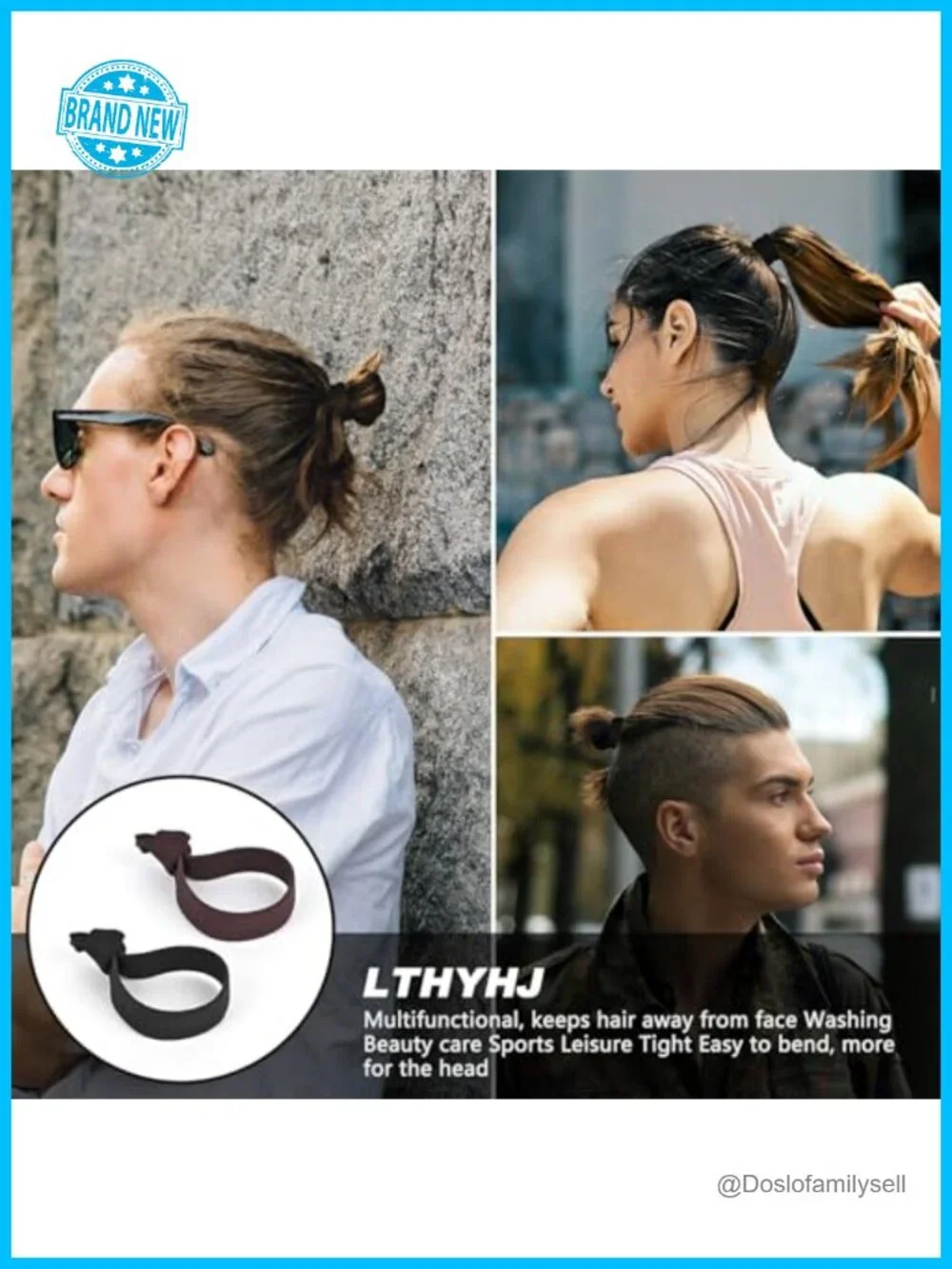 Metal Headband 6-Pack for Men Women Running Cycling Sports